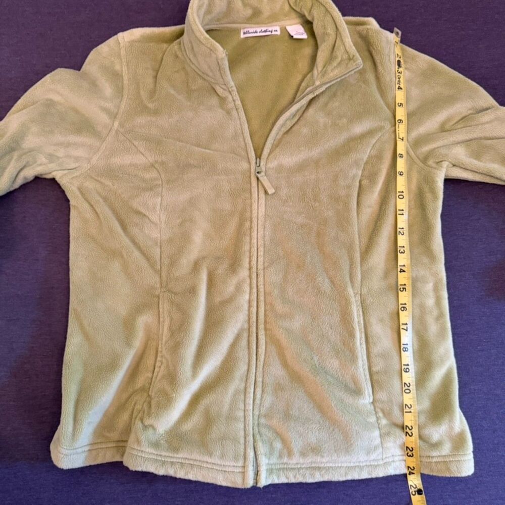 Telluride Clothing Co. Sage Green Full Zip Plush Fleece Jacket Women's L - Picture 12 of 16